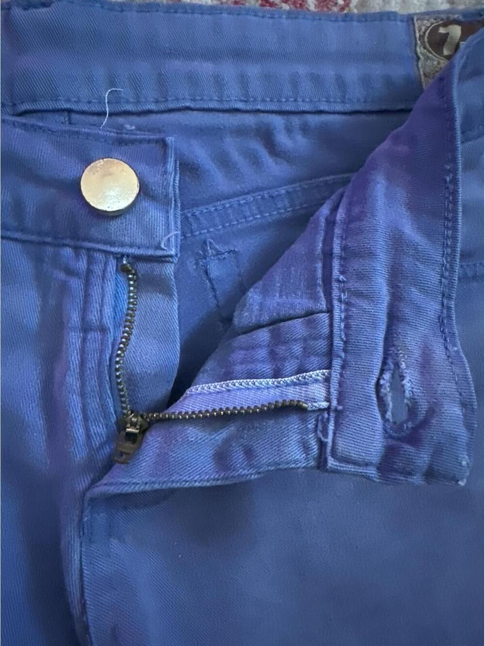 Upcycled Denim Jean Micro Mini Shorts Handpainted One of a Kind with Patches - Picture 9 of 9